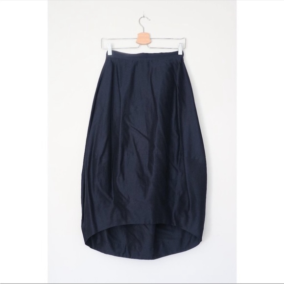 COS Dresses & Skirts - COS Curved Hem High Low Rounded Hem Silk Cotton Midi Skirt